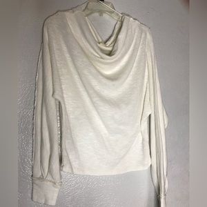 NWOT! Free People/We The Free ivory cowl neck sweater top S